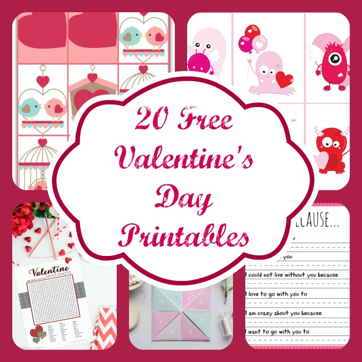 20 Free Valentine's Day Printables